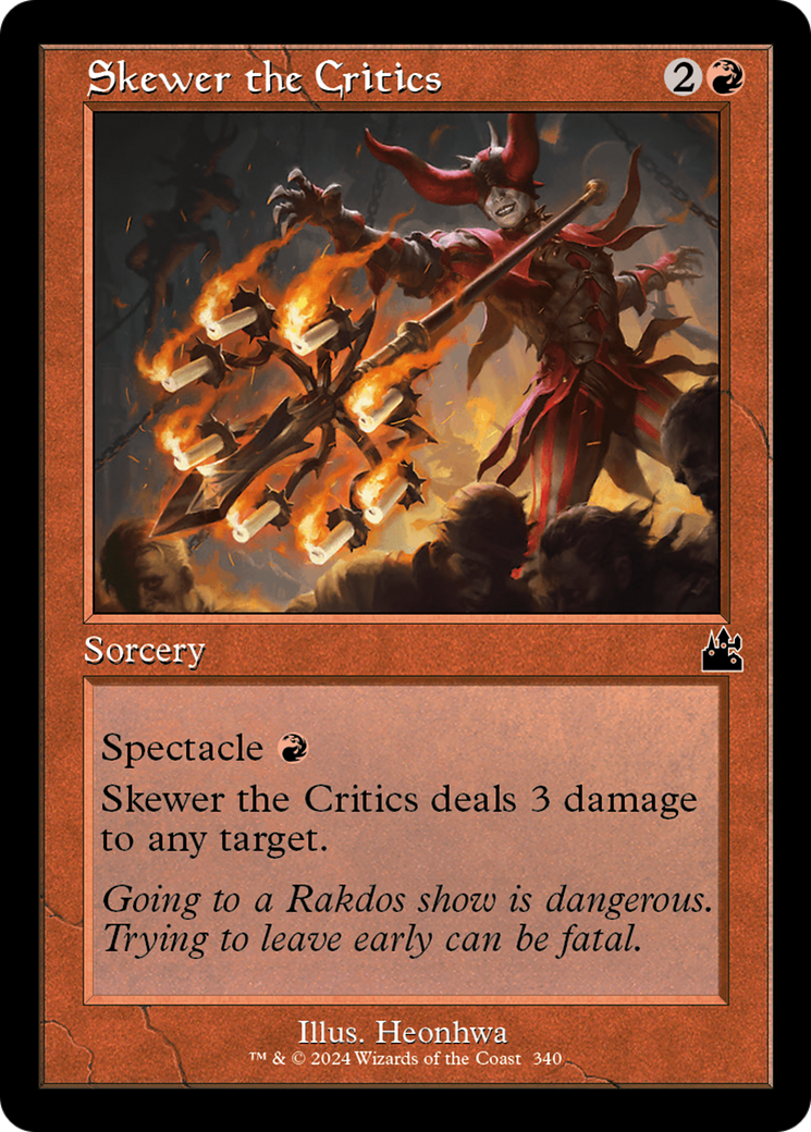 Skewer the Critics (Retro Frame) [Ravnica Remastered] | Gear Gaming Bentonville
