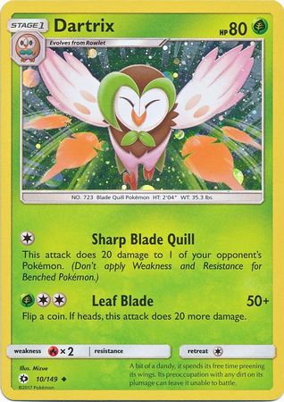 Dartrix (10/149) (Cosmos Holo) [Sun & Moon: Base Set] | Gear Gaming Bentonville