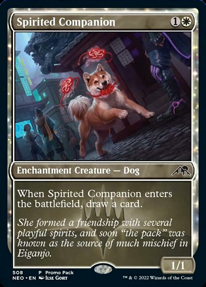 Spirited Companion (Promo Pack) [Kamigawa: Neon Dynasty Promos] | Gear Gaming Bentonville