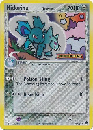 Nidorina (34/101) (Delta Species) (Stamped) [EX: Dragon Frontiers] | Gear Gaming Bentonville