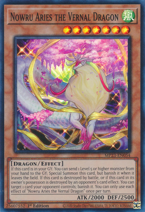 Nowru Aries the Vernal Dragon [MP23-EN054] Super Rare | Gear Gaming Bentonville