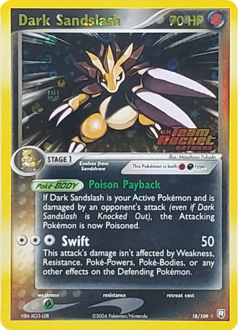 Dark Sandslash (18/109) (Stamped) [EX: Team Rocket Returns] | Gear Gaming Bentonville