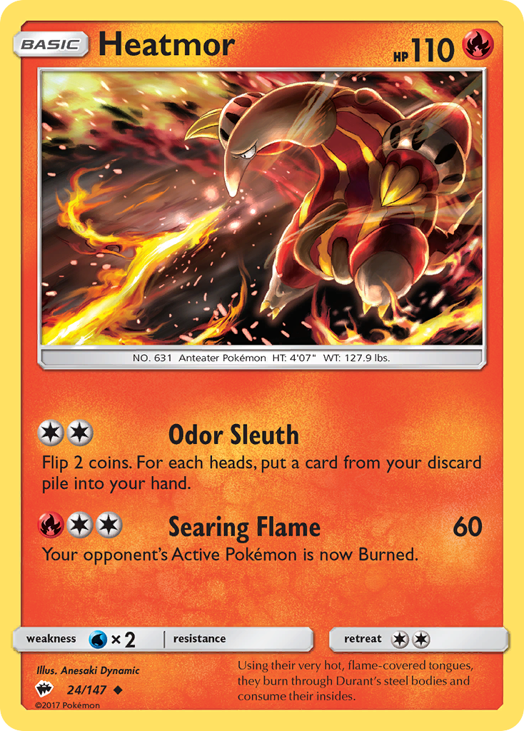 Heatmor (24/147) [Sun & Moon: Burning Shadows] | Gear Gaming Bentonville