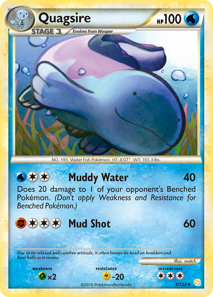 Quagsire (9/123) [HeartGold & SoulSilver: Base Set] | Gear Gaming Bentonville