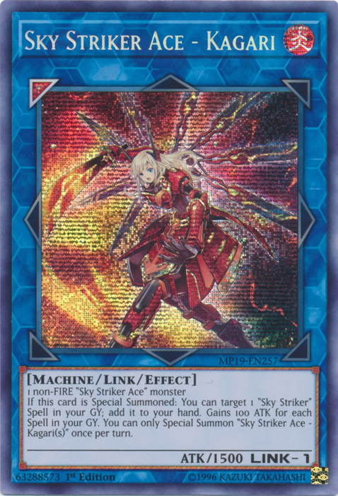 Sky Striker Ace - Kagari [MP19-EN257] Prismatic Secret Rare | Gear Gaming Bentonville