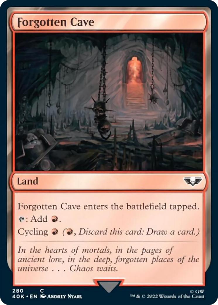 Forgotten Cave (Surge Foil) [Universes Beyond: Warhammer 40,000] | Gear Gaming Bentonville