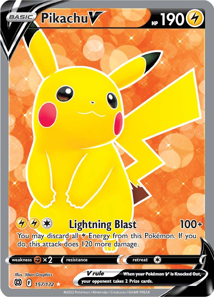 Pikachu V (157/172) [Sword & Shield: Brilliant Stars] | Gear Gaming Bentonville