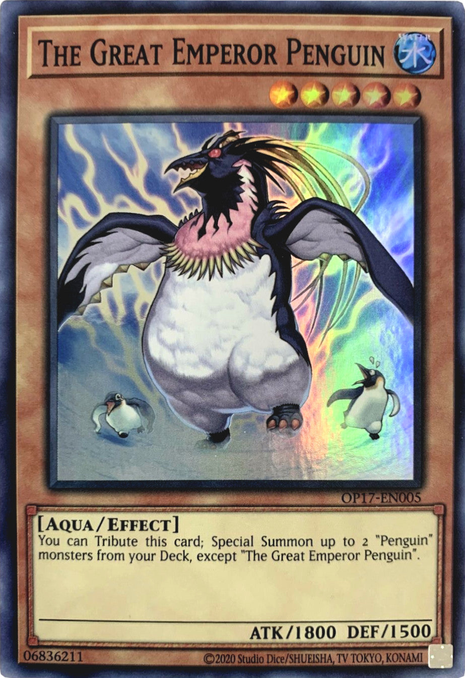 The Great Emperor Penguin [OP17-EN005] Super Rare | Gear Gaming Bentonville