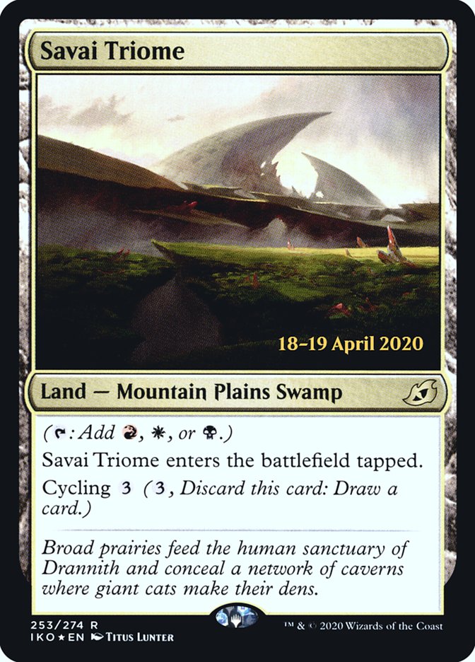 Savai Triome  [Ikoria: Lair of Behemoths Prerelease Promos] | Gear Gaming Bentonville