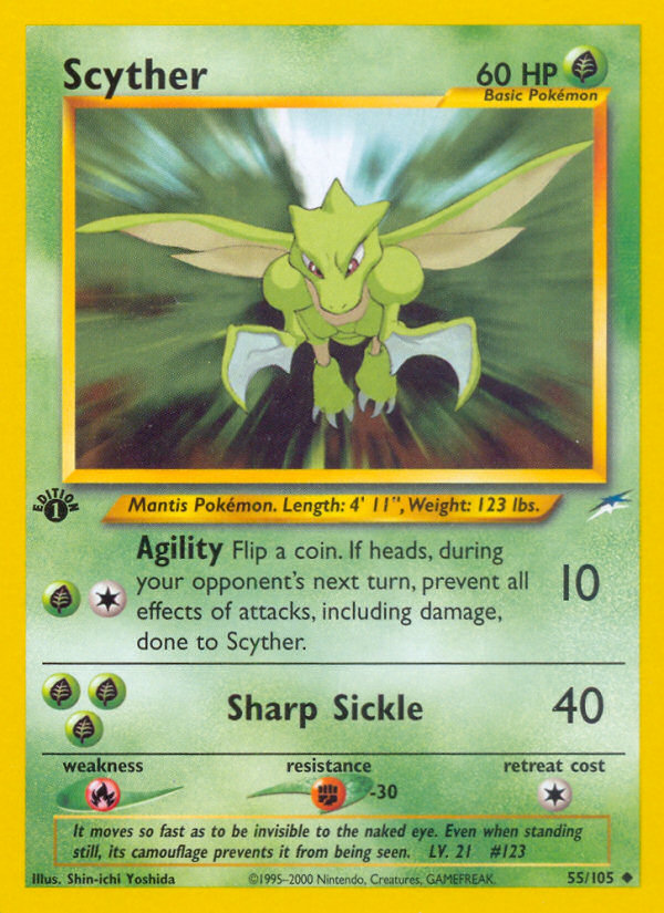 Scyther (55/105) [Neo Destiny 1st Edition] | Gear Gaming Bentonville