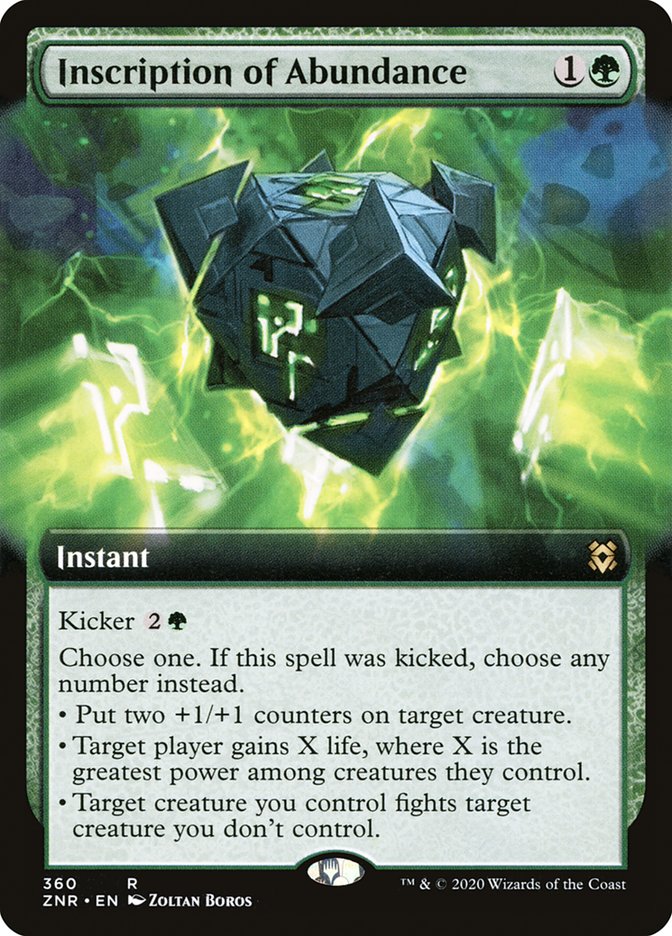Inscription of Abundance (Extended Art) [Zendikar Rising] | Gear Gaming Bentonville
