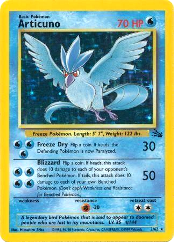 Articuno (2/62) [Fossil Unlimited] | Gear Gaming Bentonville