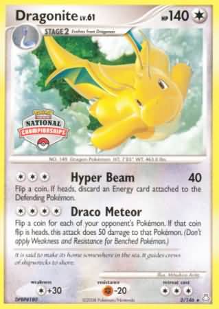 Dragonite (2/146) (National Championship) [Diamond & Pearl: Legends Awakened] | Gear Gaming Bentonville