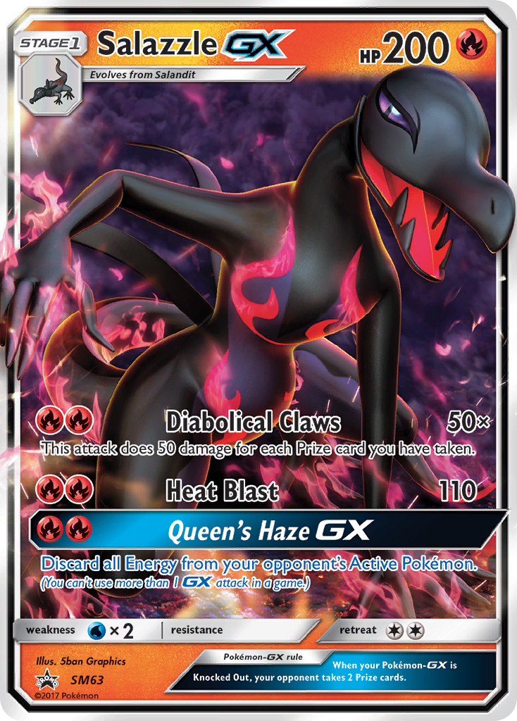 Salazzle GX (SM63) [Sun & Moon: Black Star Promos] | Gear Gaming Bentonville