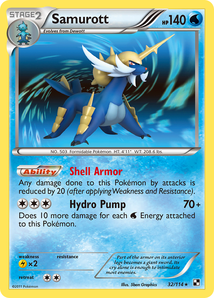 Samurott (32/114) [Black & White: Base Set] | Gear Gaming Bentonville