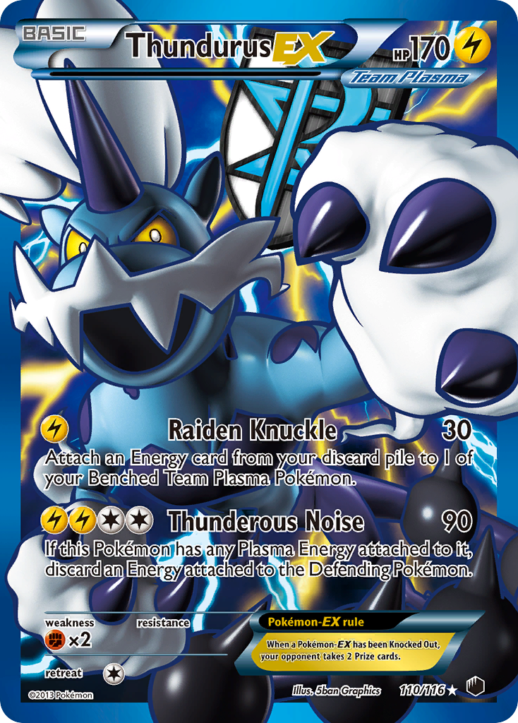 Thundurus EX (110/116) [Black & White: Plasma Freeze] | Gear Gaming Bentonville