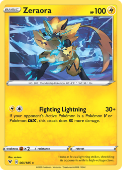Zeraora (061/185) [Sword & Shield: Vivid Voltage] | Gear Gaming Bentonville