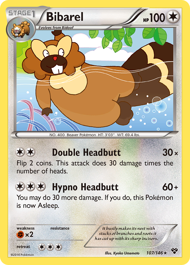 Bibarel (107/146) [XY: Base Set] | Gear Gaming Bentonville