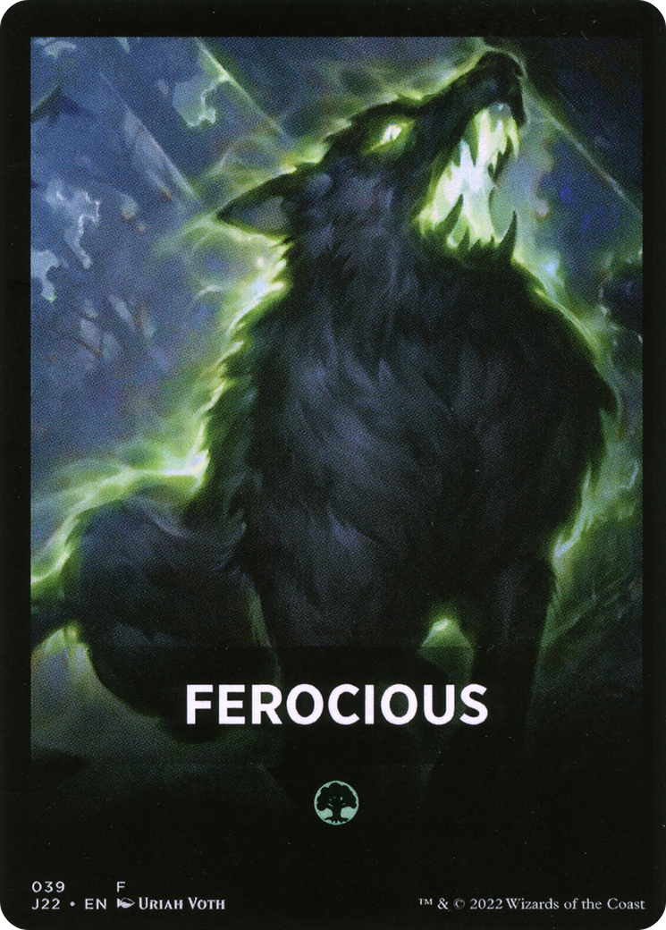 Ferocious Theme Card [Jumpstart 2022 Front Cards] | Gear Gaming Bentonville