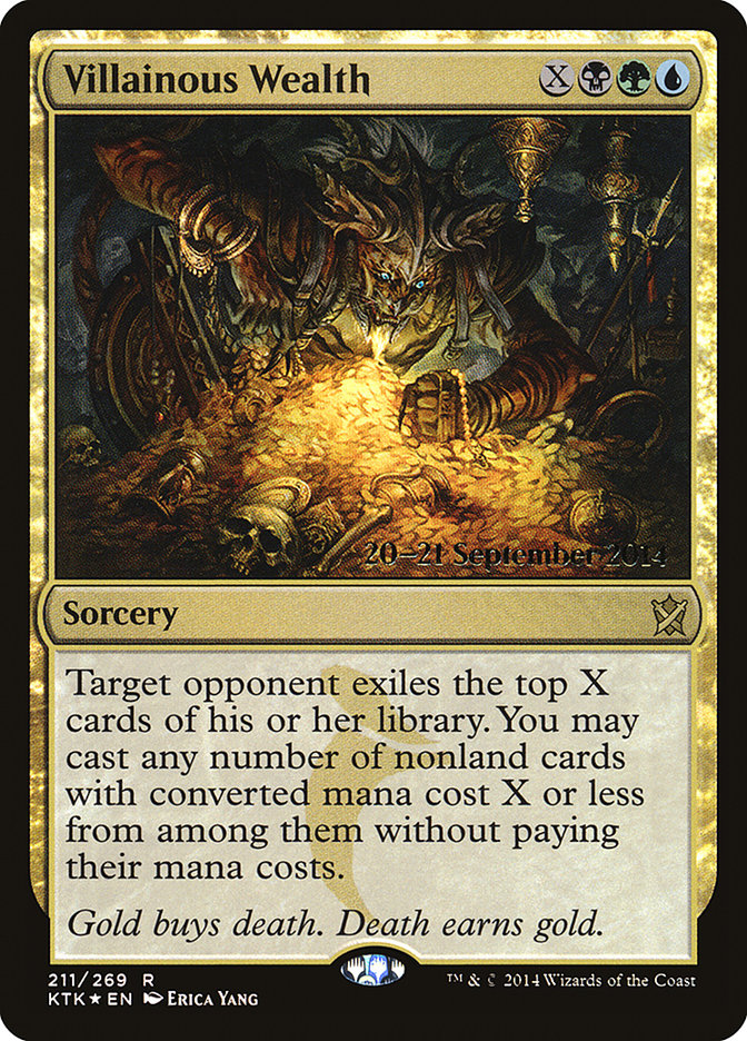 Villainous Wealth  [Khans of Tarkir Prerelease Promos] | Gear Gaming Bentonville