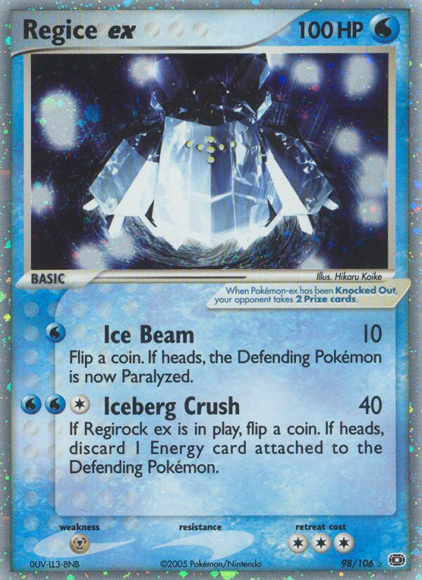 Regice ex (98/106) [EX: Emerald] | Gear Gaming Bentonville