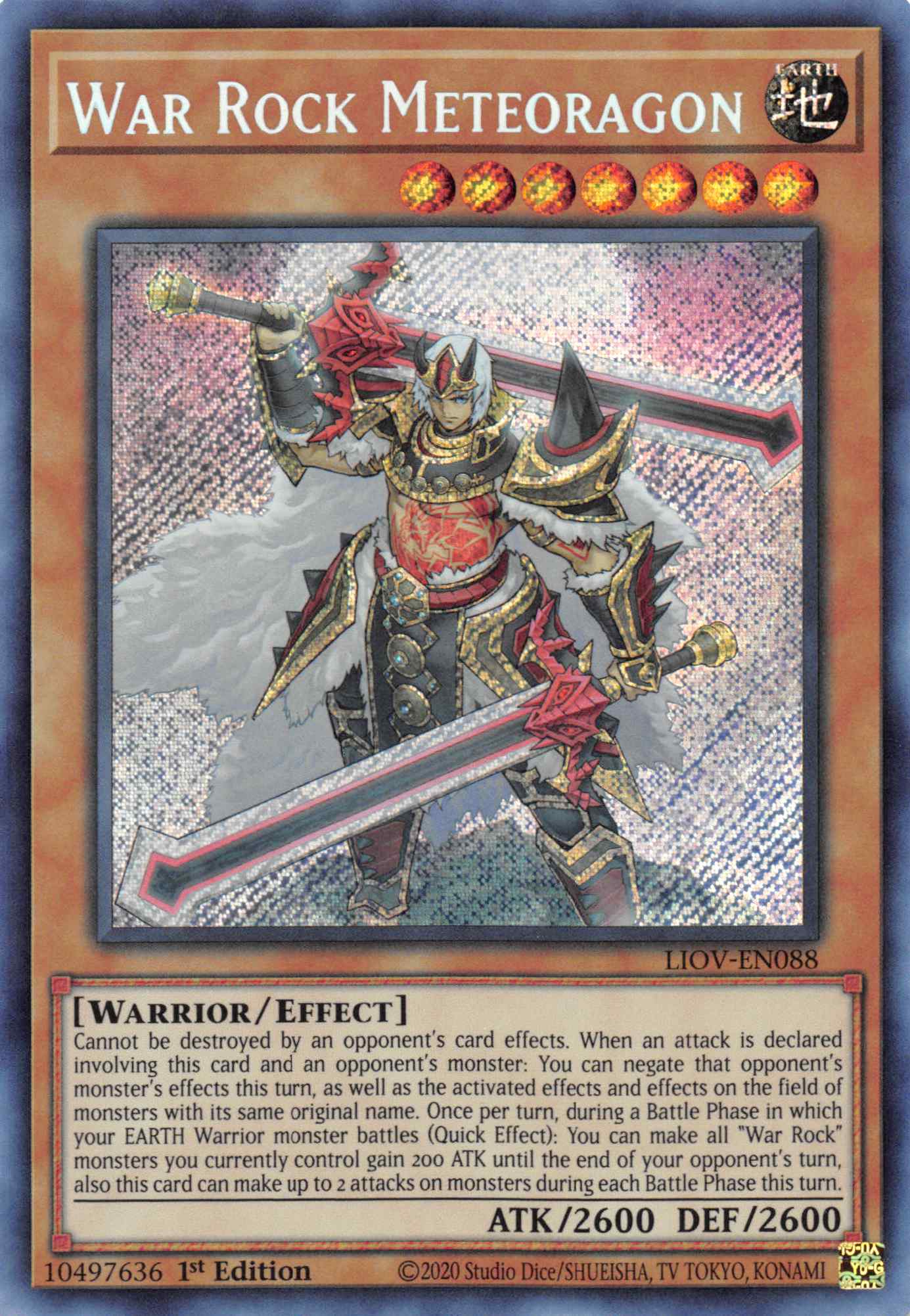 War Rock Meteoragon [LIOV-EN088] Secret Rare | Gear Gaming Bentonville