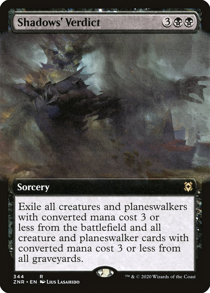 Shadows' Verdict (Extended Art) [Zendikar Rising] | Gear Gaming Bentonville