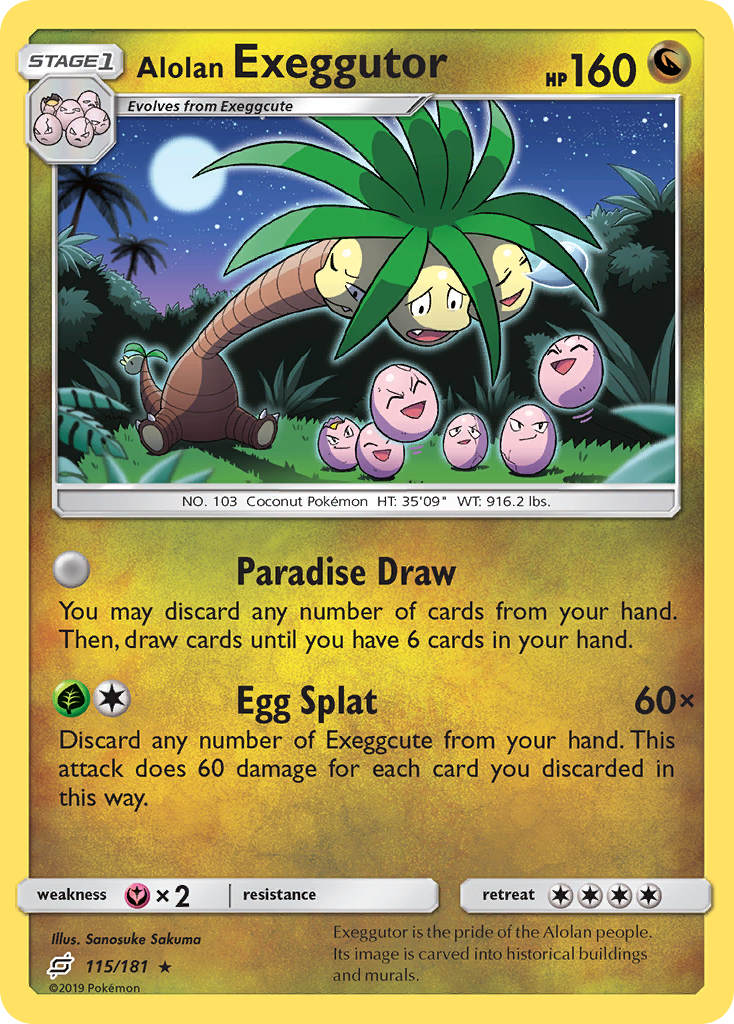 Alolan Exeggutor (115/181) [Sun & Moon: Team Up] | Gear Gaming Bentonville