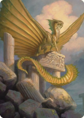 Ancient Gold Dragon Art Card (05) [Commander Legends: Battle for Baldur's Gate Art Series] | Gear Gaming Bentonville