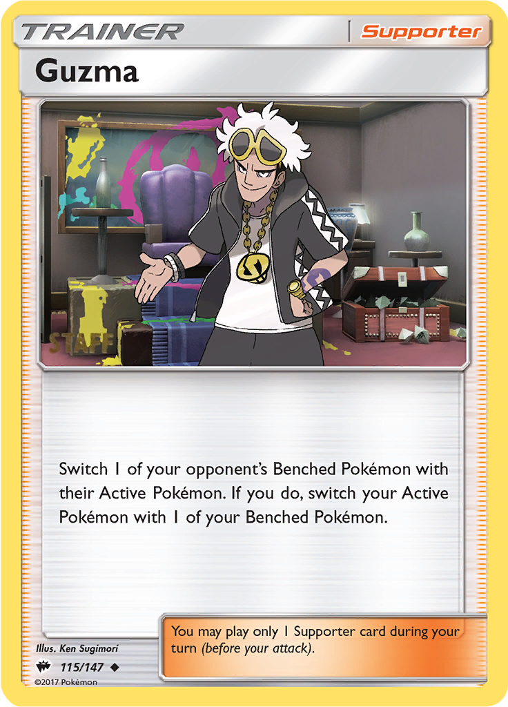 Guzma (115/147) (Regional Championships Staff) [Sun & Moon: Burning Shadows] | Gear Gaming Bentonville