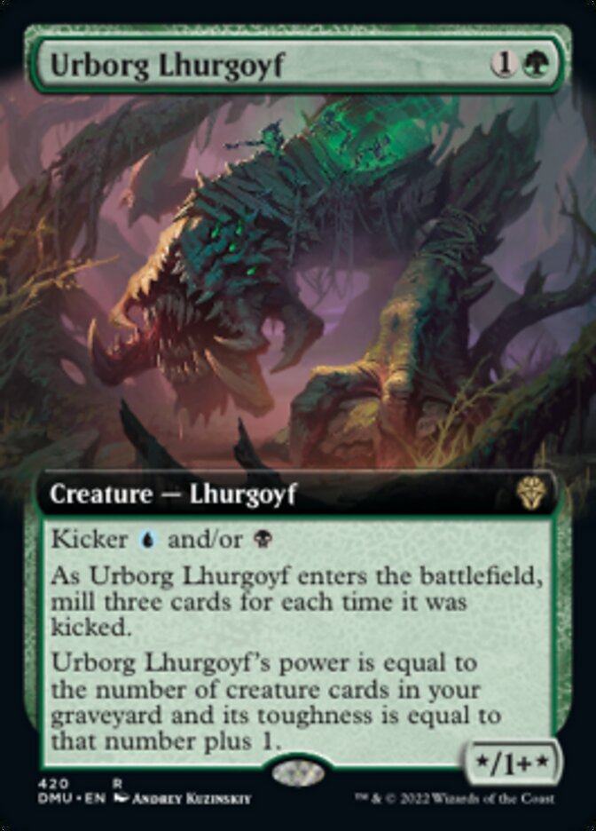 Urborg Lhurgoyf (Extended Art) [Dominaria United] | Gear Gaming Bentonville