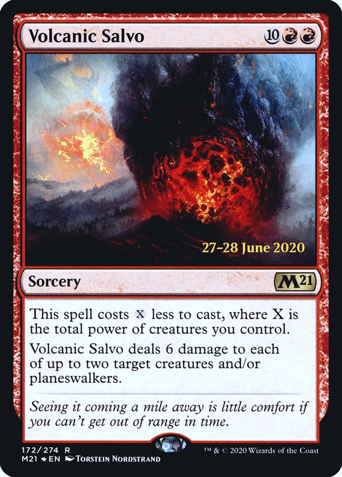 Volcanic Salvo  [Core Set 2021 Prerelease Promos] | Gear Gaming Bentonville