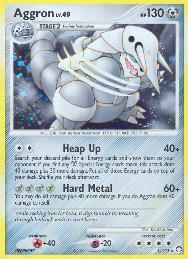 Aggron (1/123) [Diamond & Pearl: Mysterious Treasures] | Gear Gaming Bentonville