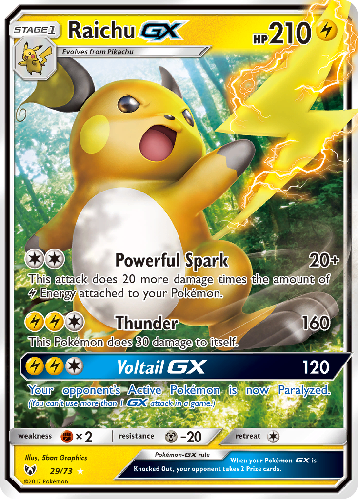 Raichu GX (29/73) [Sun & Moon: Shining Legends] | Gear Gaming Bentonville