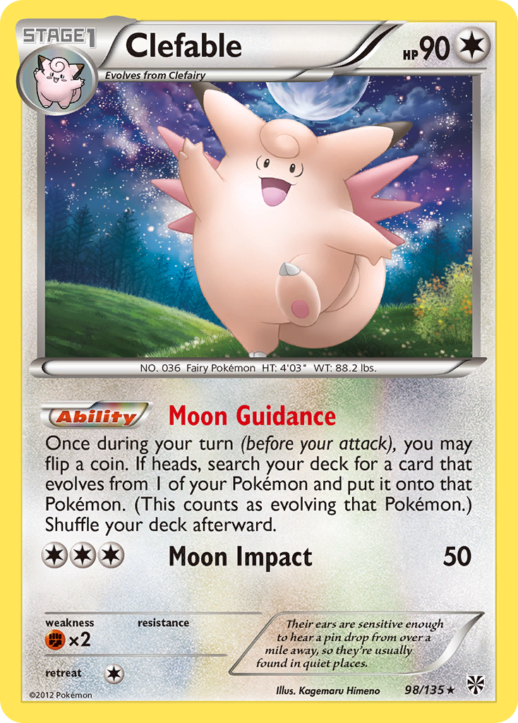 Clefable (98/135) [Black & White: Plasma Storm] | Gear Gaming Bentonville