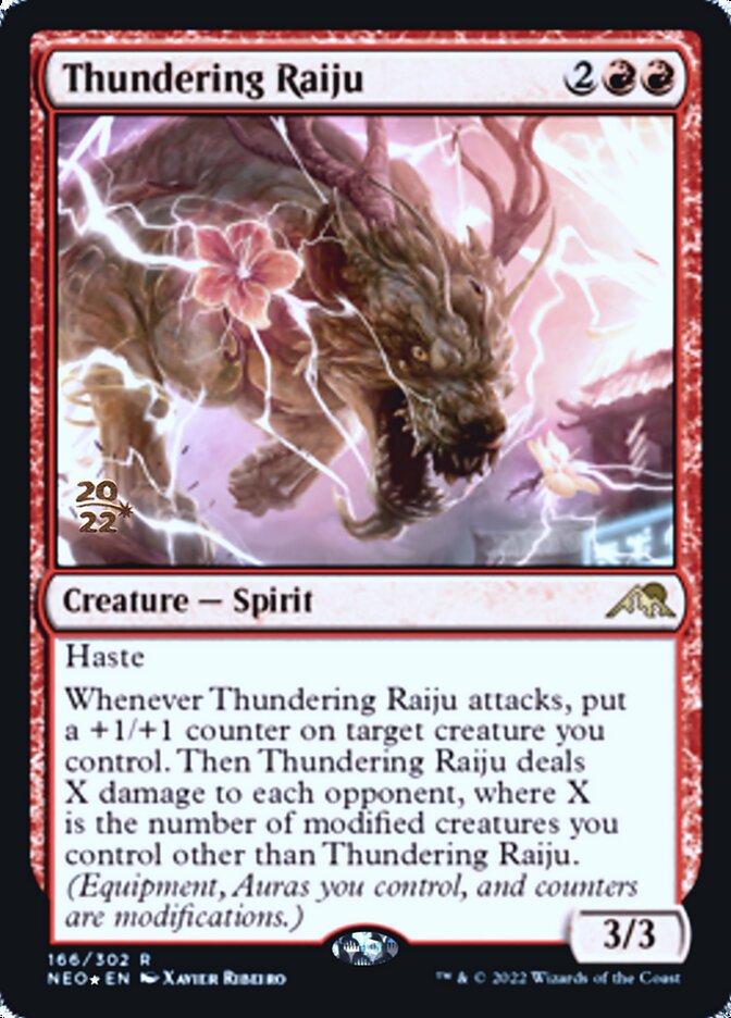 Thundering Raiju [Kamigawa: Neon Dynasty Prerelease Promos] | Gear Gaming Bentonville