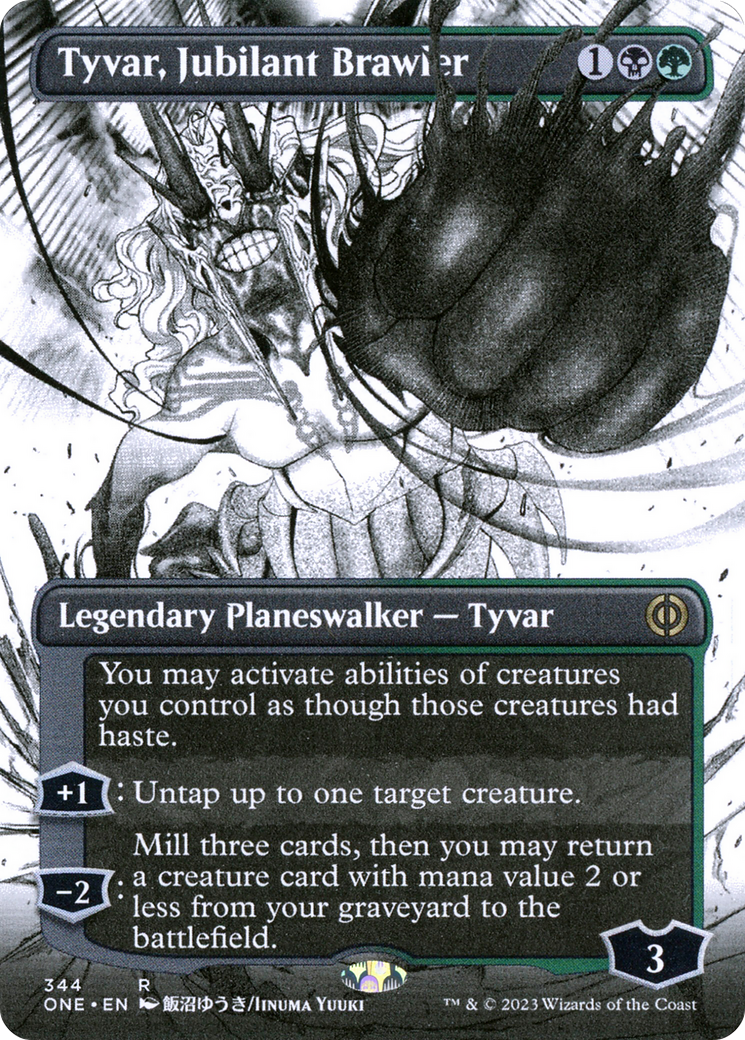 Tyvar, Jubilant Brawler (Borderless Manga) [Phyrexia: All Will Be One] | Gear Gaming Bentonville