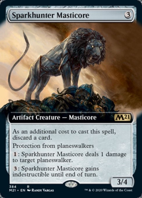 Sparkhunter Masticore (Extended Art) [Core Set 2021] | Gear Gaming Bentonville