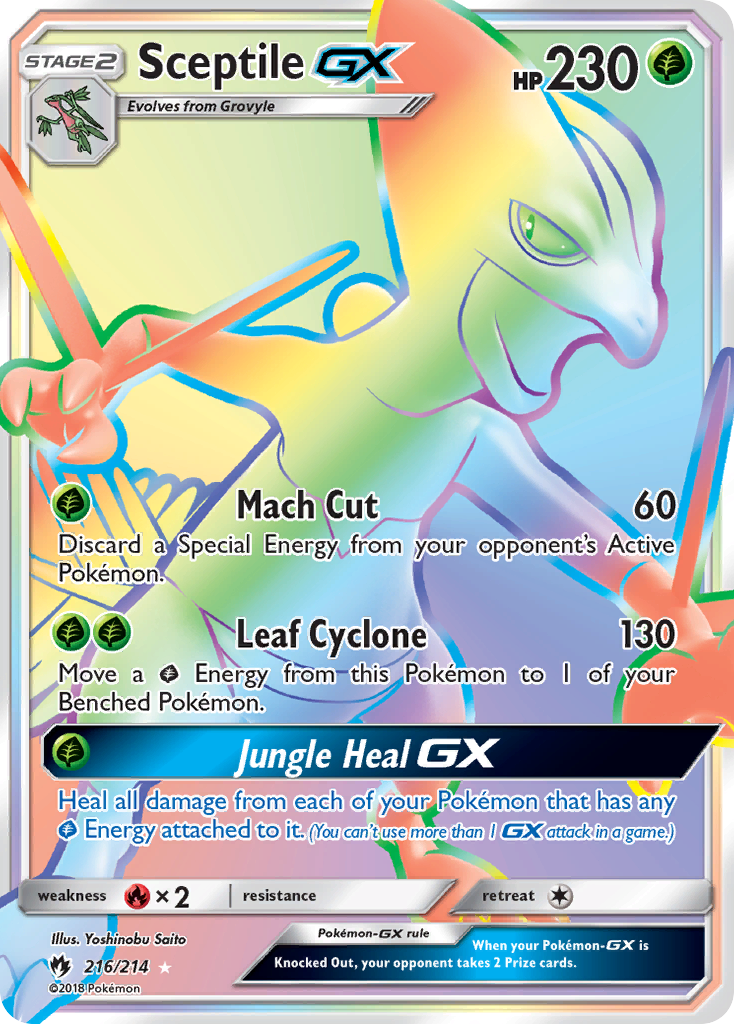 Sceptile GX (216/214) [Sun & Moon: Lost Thunder] | Gear Gaming Bentonville