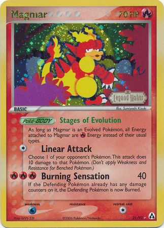 Magmar (21/92) (Stamped) [EX: Legend Maker] | Gear Gaming Bentonville