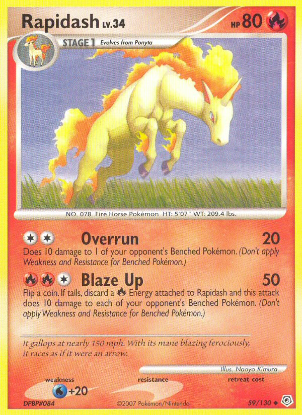 Rapidash (59/130) [Diamond & Pearl: Base Set] | Gear Gaming Bentonville