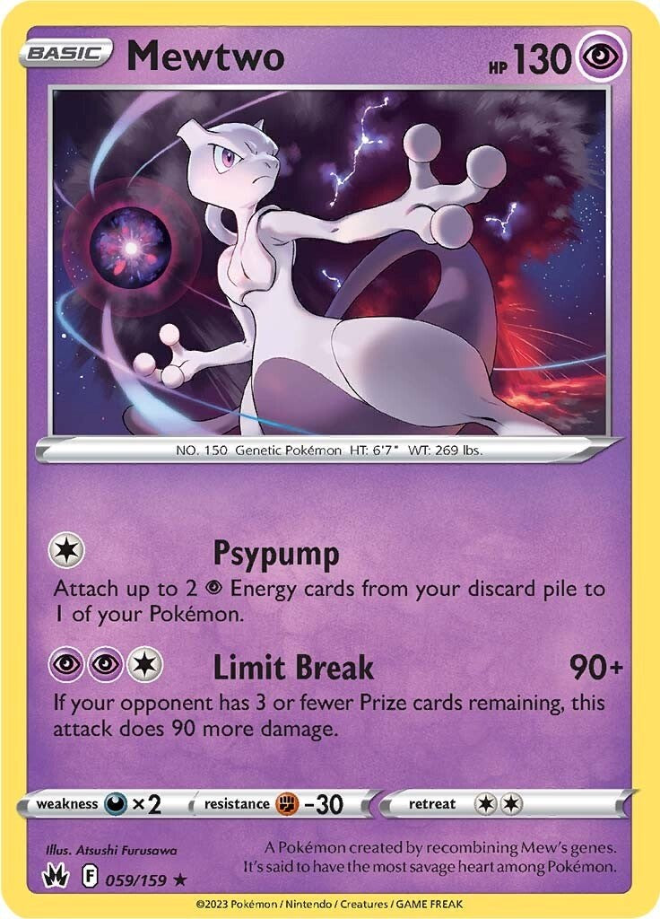 Mewtwo (059/159) [Sword & Shield: Crown Zenith] | Gear Gaming Bentonville