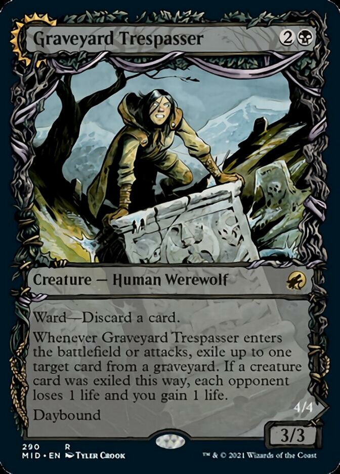 Graveyard Trespasser // Graveyard Glutton (Showcase Equinox) [Innistrad: Midnight Hunt] | Gear Gaming Bentonville