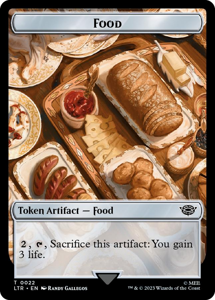 Smaug // Food (0022) Double-Sided Token (Surge Foil) [The Lord of the Rings: Tales of Middle-Earth Tokens] | Gear Gaming Bentonville