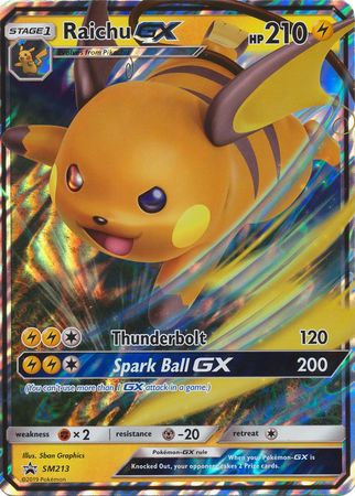 Raichu GX (SM213) (Jumbo Card) [Sun & Moon: Black Star Promos] | Gear Gaming Bentonville