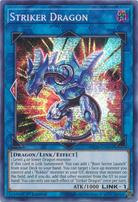 Striker Dragon [MP20-EN204] Prismatic Secret Rare | Gear Gaming Bentonville