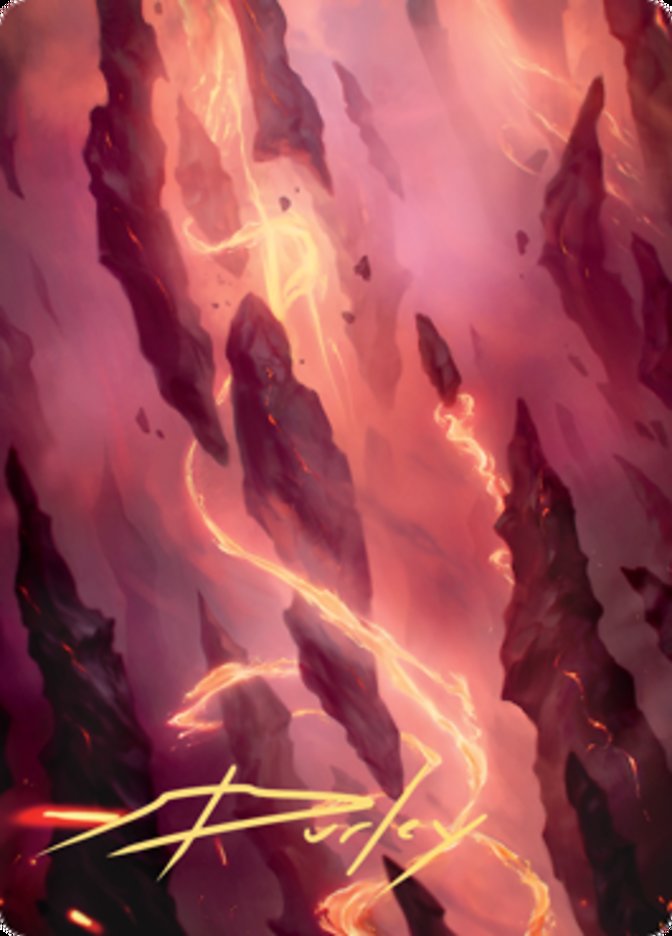 Mountain 1 Art Card (Gold-Stamped Signature) [Zendikar Rising Art Series] | Gear Gaming Bentonville