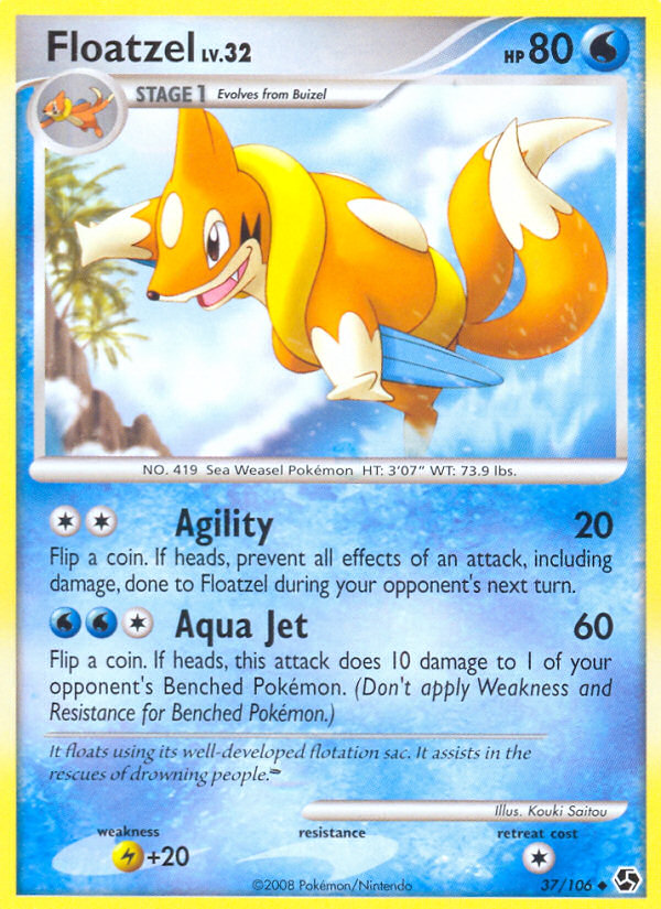 Floatzel (37/106) [Diamond & Pearl: Great Encounters] | Gear Gaming Bentonville