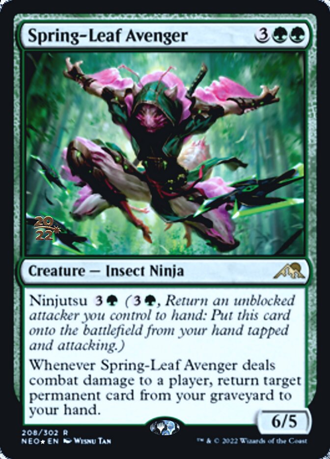 Spring-Leaf Avenger [Kamigawa: Neon Dynasty Prerelease Promos] | Gear Gaming Bentonville