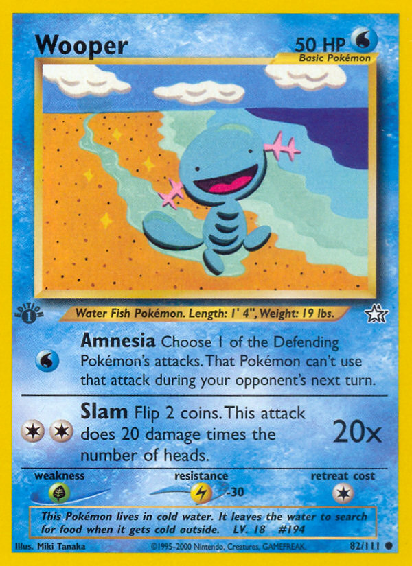 Wooper (82/111) [Neo Genesis 1st Edition] | Gear Gaming Bentonville